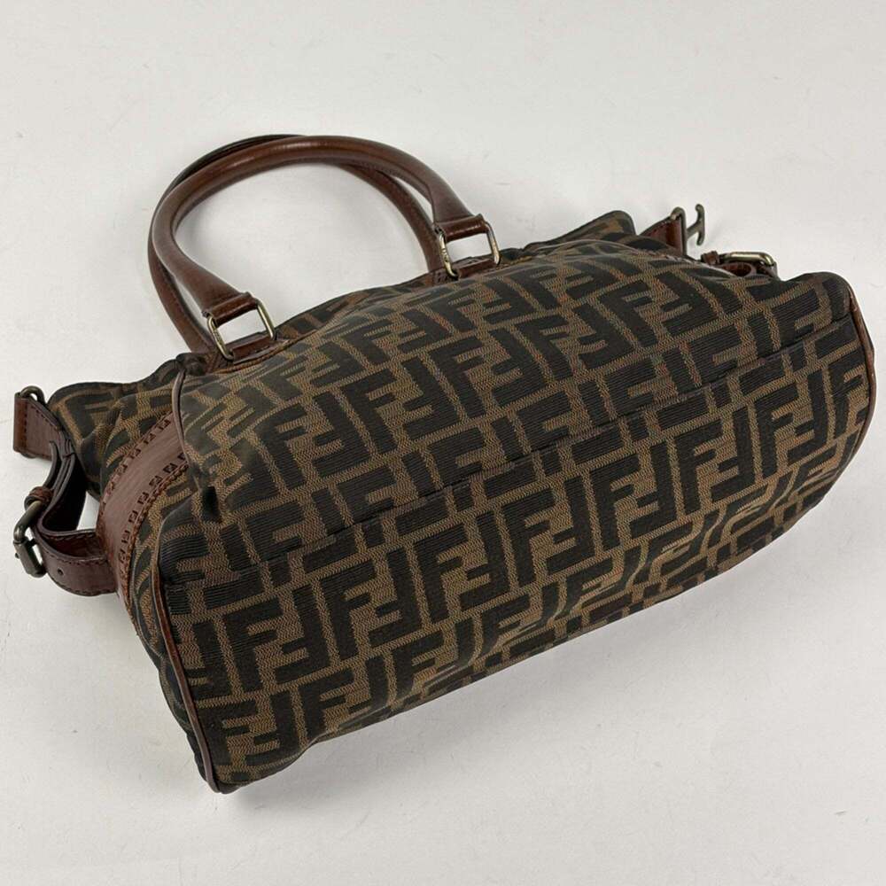 Fendi Etnico Tote Bag, Zucca Pattern, Canvas Brown, 8BN157, Women's - Picture 2 of 8